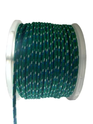 CORDEL POLIPROPILENO 6MM BICOLOR METRO BLANCO-VERDE