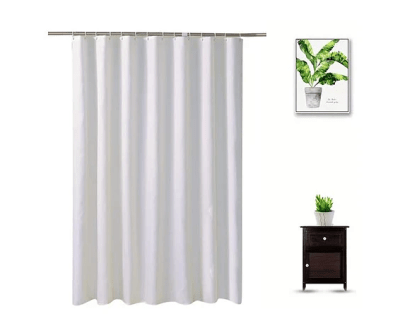 CORTINA BAÑO BLANCA POLIESTER 180X180CM FC0065
