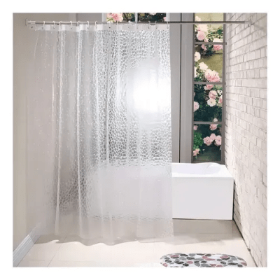 CORTINA BAÑO TRANSPARENTE 3D 180X180CM FC0065