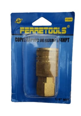 ACCESORIOS NEUMATICOS COUPLE RAPIDO 1/4 NPT HI F7000 FERRETOOLS