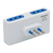 ADAPTADOR LADRON  CUADRUPLE 2P + T10A 250V BLANCO PHILCO