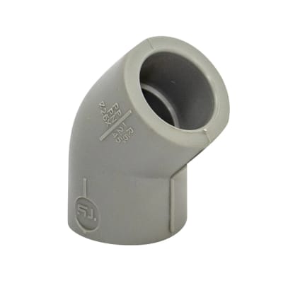 FITTING PPR GRIS CODO CURVA 45° 20MM HOFFENS