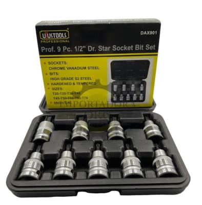 JUEGO DADOS TROX PROFESIONAL 9 PCS X 1/2 UYUSTOOLS