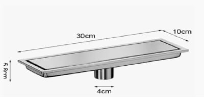 DESAGUE INVISIBLE AL PISO DE 30X10 TAUMM041910301