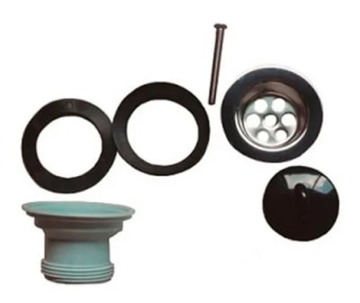 DESAGUE RECEPTACULO CON TAPA GOMA 1-1/2 SALIDA