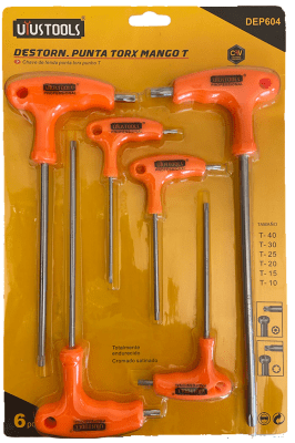 SET DESTORNILLADOR TORX 6PCS MANGO 