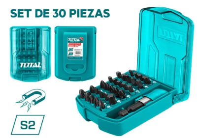 SET DESTORNILLADOR TOTAL 30 PIEZAS DE PUNTA TACSD18306