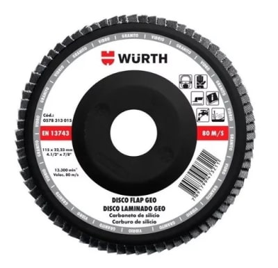 DISCO CIRCONIO VIDRIO 4-1/2 GRANO 120