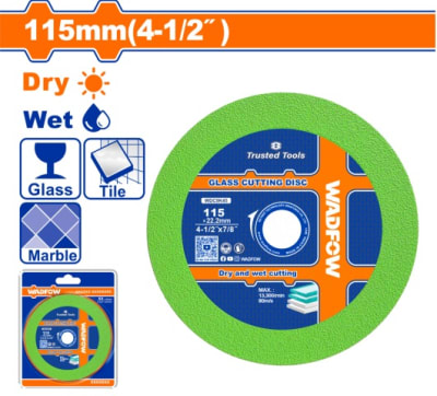 DISCO DIAMANTADO 4-1/2 CORTE VIDRIO 115MM WADFOW WDC9K45