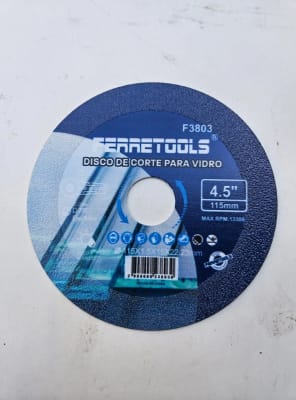DISCO DIAMANTADO 4-1/2 CORTE PARA VIDRIO 115X1.5X15X22.23MM F3803 FERRETOOLS