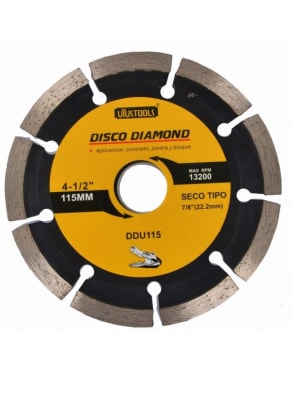 DISCO DIAMANTADO 4-1/2 SEGMENTADO SECO DDU115 UYUSTOOLS