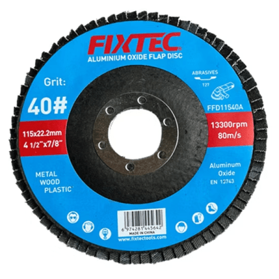 DISCO CIRCONIO PARA METAL TRASLAPADO FIXTEC 4-1/2 GRANO 40 FFD11540A
