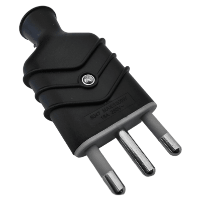 ENCHUFE MACHO MEC16A NEGRO 3P