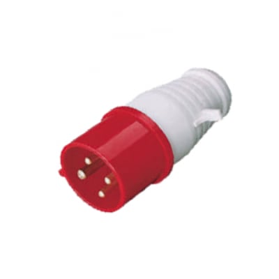 ENCHUFE INDUSTRIAL MACHO VOLANTE 32A 3P + T 380-415V  4 PATAS IP44
