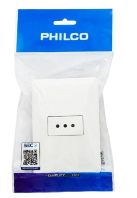 TOMACORRIENTE EMBUTIDO SIMPLE 10A SIMPLE 250V PHILCO
