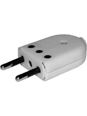ENCHUFE MACHO CONV S/TIERRA 10A BLANCO MEC 0261