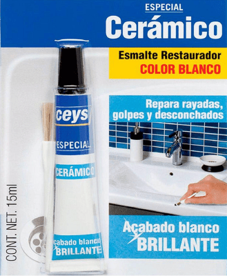 ESMALTE RESTAURADOR CERAMICO COLOR BLANCO 15ML CEYS