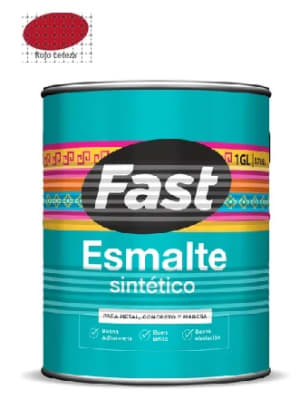 ESMALTE SINTETICO TRICOLOR ROJO CEREZA GALON FAST