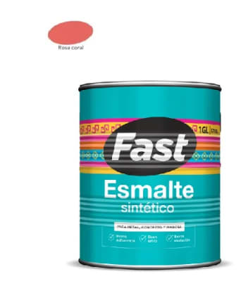 ESMALTE SINTETICO ROSA CORAL GALON FAST