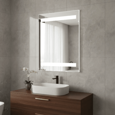 ESPEJO RECTANGULAR CON LUZ LED CONTORNO 45X60 TAUMM