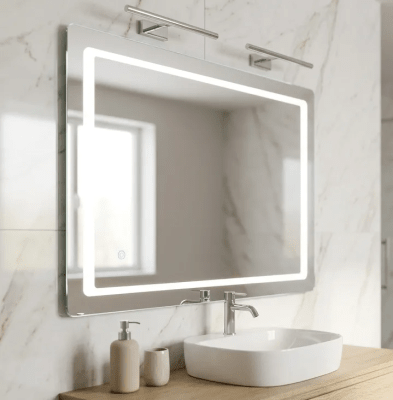ESPEJO RECTANGULAR CON LUZ LED CONTORNO 90X70 TAUMM