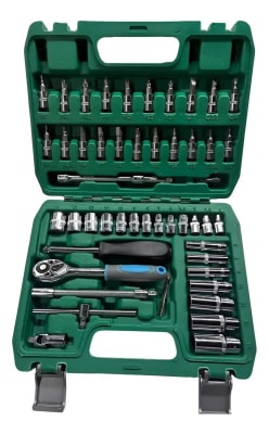 JUEGO DADOS 53 PIEZAS 1/4 MALETA F3708 FERRETOOLS
