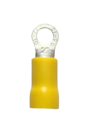 TERMINAL OJAL ELECTRICO 4MM AMARILLO AISLANTE 10-12AWG