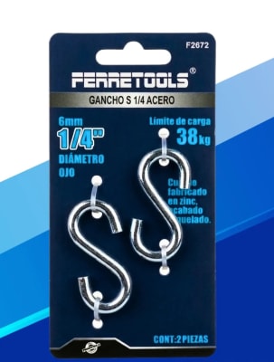 GANCHO DE ACERO 1/4