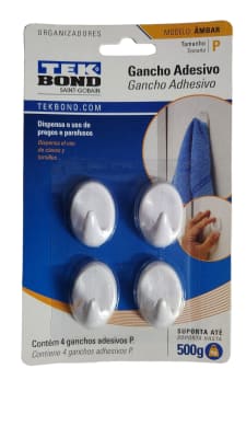GANCHOS ADHESIVOS 4UN SOPORTE 500GR TEKBOND