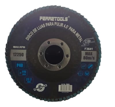 DISCO CIRCONIO PARA METAL GRANO 40 F3641 FERRETOOLS