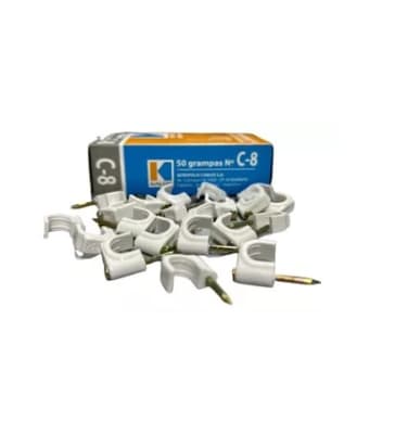 GRAMPA PARA CABLE BLANCA RG6 N8 KALOP UNIDAD