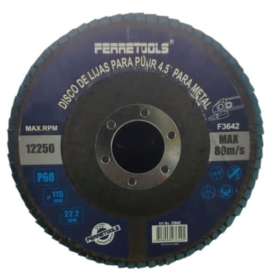 DISCO CIRCONIO PARA METAL GRANO 60 F36428 FERRETOOLS