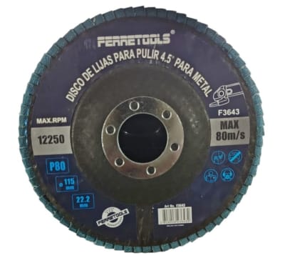 DISCO CIRCONIO PARA METAL GRANO 80  F3643 FERRETOOLS