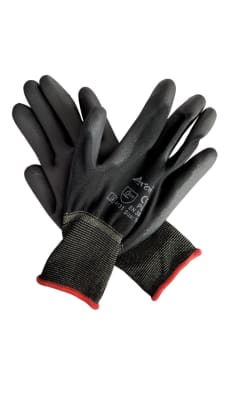 GUANTES NEGRO PALMA LATEX COLOR NEGRO THICK
