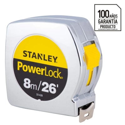 HUINCHA MEDIR STANLEY  POWER LOCK 8mts 26