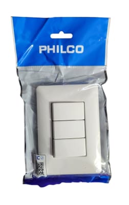 INTERRUPTOR EMBUTIDO TRIPLE 10A 220V PHILCO