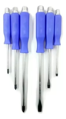 SET DESTORNILLADOR GOLPE MECANICO DE 6 PIEZAS SANSHENG