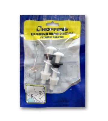 KIT FIJACIONES PERNOS PLASTICO ESTANQUE-TAZA WC HOFFENS