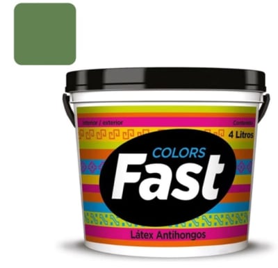 LATEX AL AGUA GALON VERDE MANZANA FAST TRICOLOR