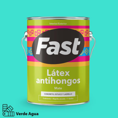 LATEX AL AGUA GALON VERDE AGUA FAST