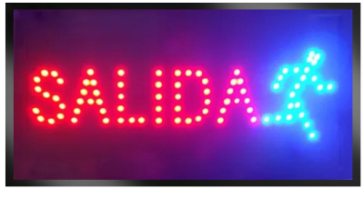 PIZARRA LUMINOSA LED SALIDA 48X25CM