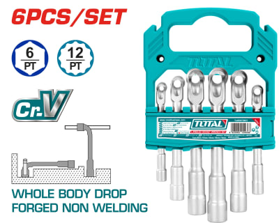 LLAVE ANGULAR TIPO PIPA 6PCS TLASWT0601 TOTAL