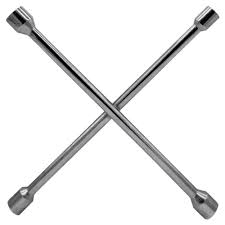 LLAVE CRUZ  CROMADA P/AUTOS 17-19-21-23mm