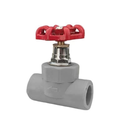 LLAVE PASO PPR METALICA MANILLA ROJA 25MM HOFFENS