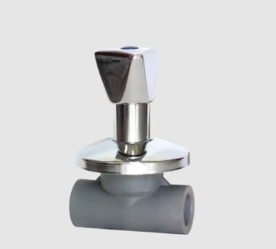 LLAVE PASO PPR CROMADA 20MM VASTAGO 2.5CM HOFFENS