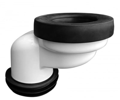 MANGUITO RIGIGO WC EXCENTRICO 90MM CON JUNTA RAPIDA Y ADAPTADOR 110mm  HOFFENS