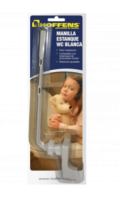 MANILLA WC ESTANQUE FRONTAL PLASTICO HOFFENS