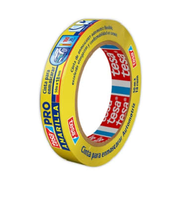 CINTA MASKING TESA 18MM X 50MTS AMARILLA