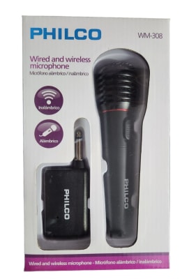 MICROFONO ALAMBRICO/INALAMBRICO WM-308 PHILCO