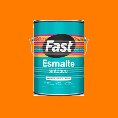 ESMALTE SINTETICO TRICOLOR NARANJA GALON FAST